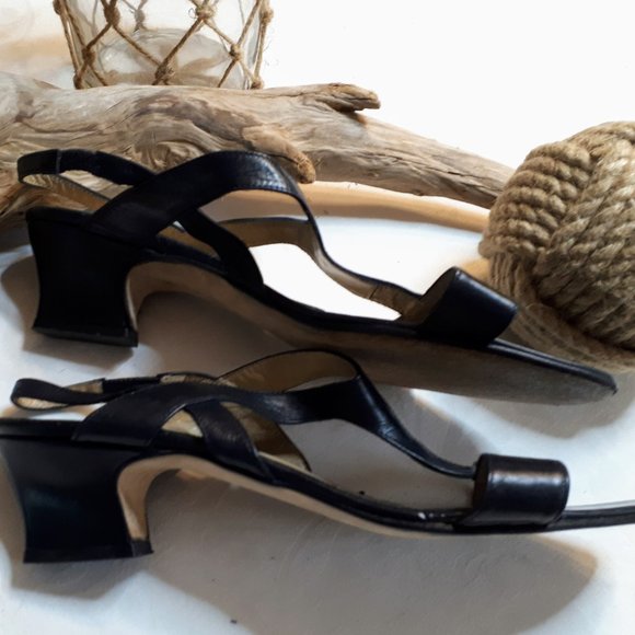 Nordstrom Dark Navy Italian Leather Sandals - Picture 2 of 4